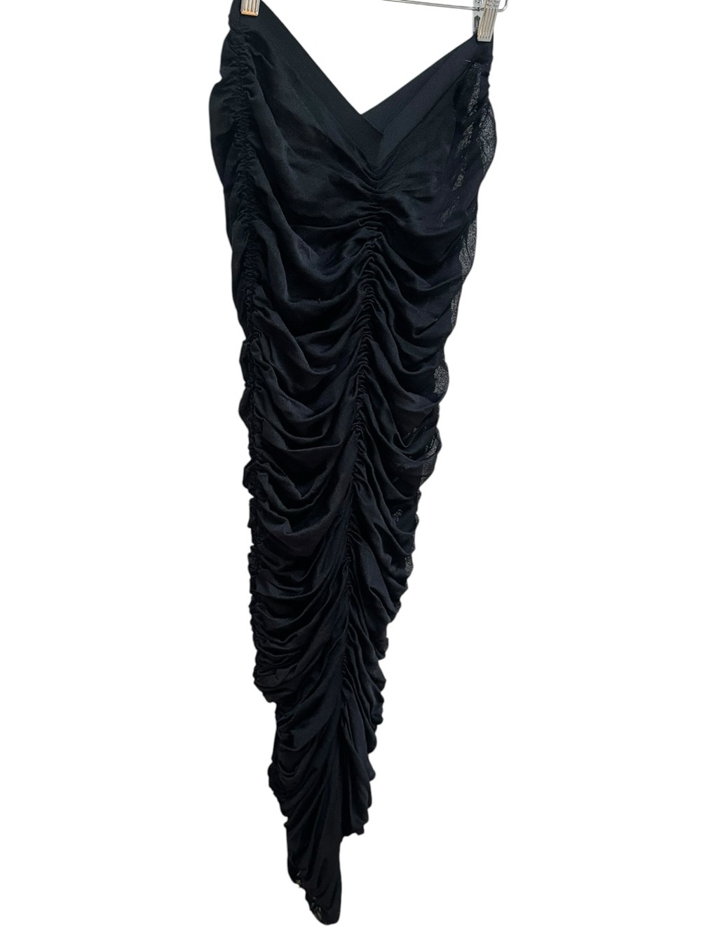 KHAITE Laure Ruched Silk Skirt - Picture 12 of 14